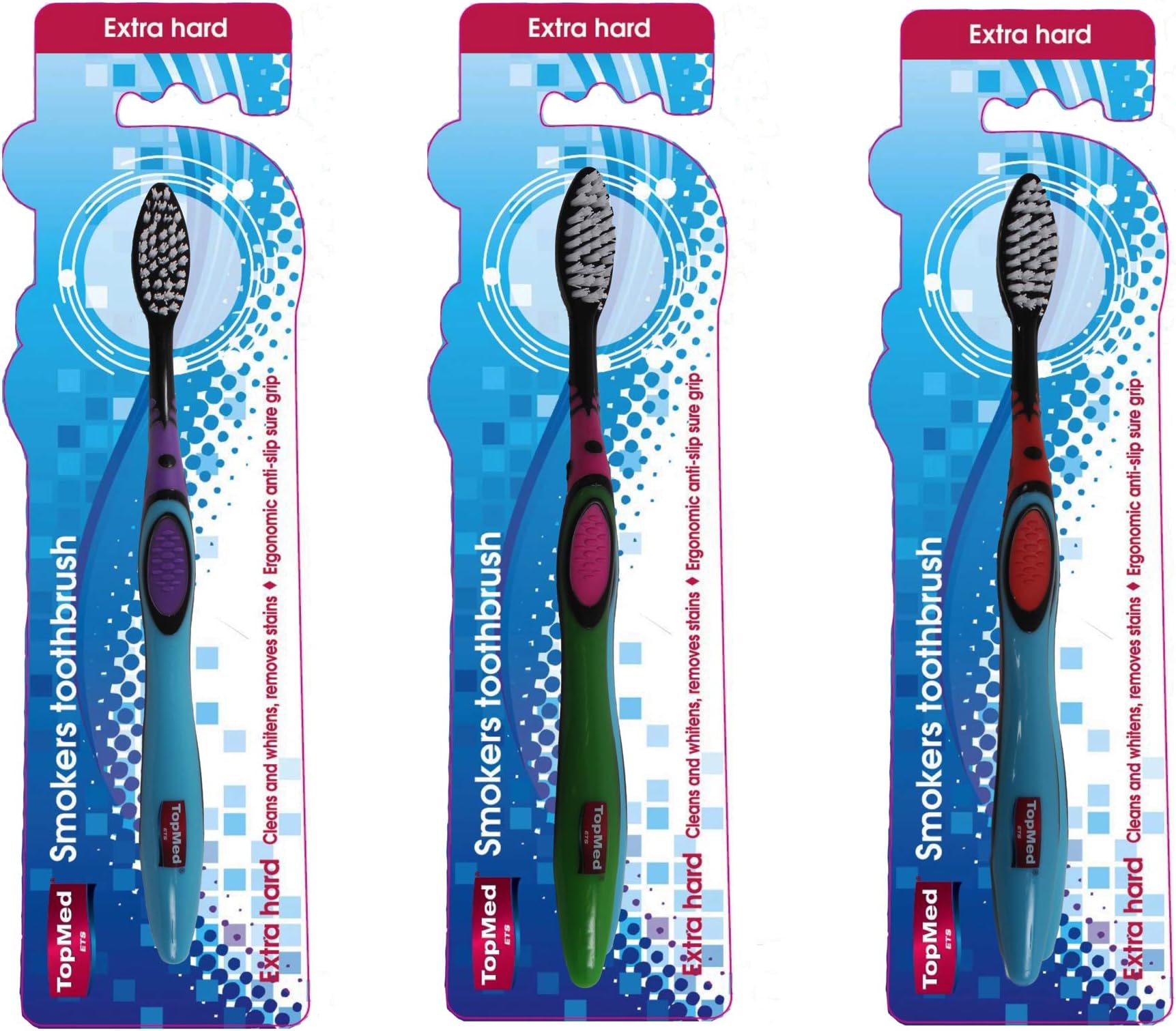 Top Med ETS Smokers Toothbrush Extra Hard (3 Count)