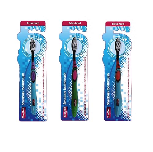 Top Med ETS - Cepillo de dientes para fumadores extra duro (3 unidades)