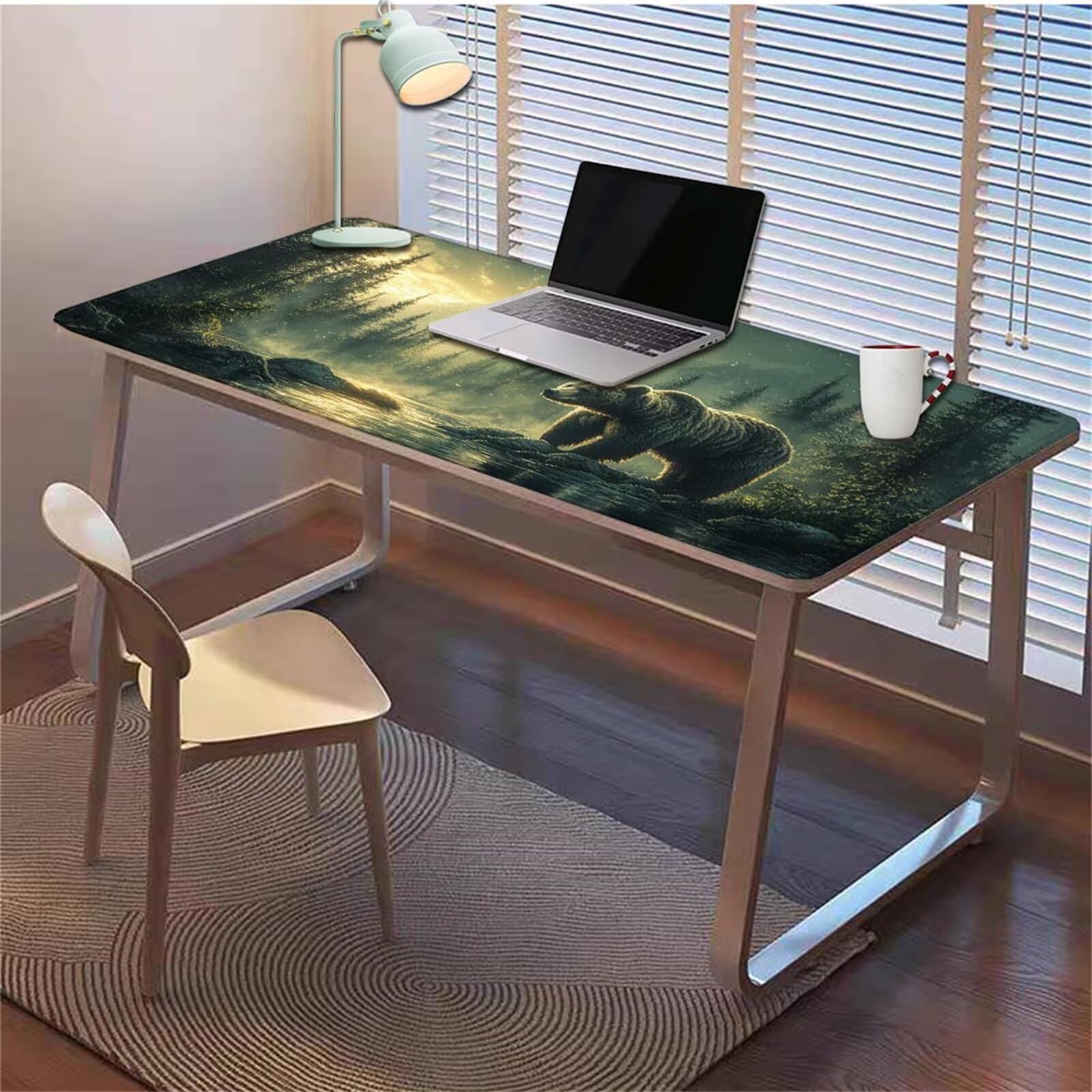 Gamingowa podkładka pod mysz 1200 x 600 x 3 mm, XXL, wodoszczelna, odporna na ścieranie, z przyszytymi krawędziami, podkładka na biurko, poprawia prędkość i precyzję pod laptopa, komputer, wzór