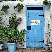 Vista 4 de Letrero decorativo para puerta delantera, dulce verano, flora de verano, bicicleta, letrero de bienvenida para el hogar, porche, cocina, comedor