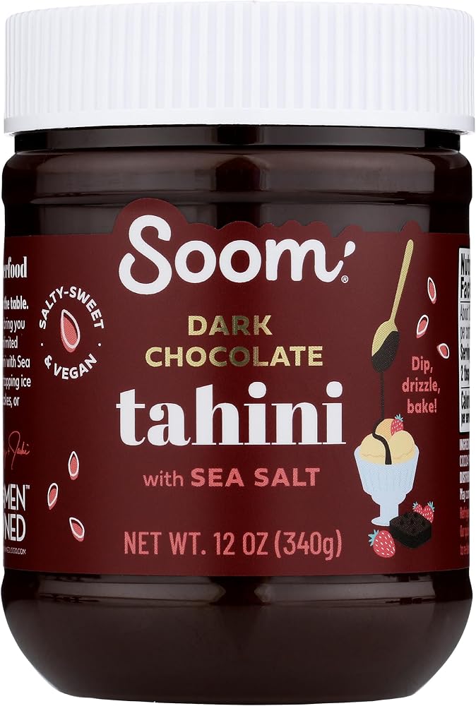 Soom Foods, Tahini Dark Chocolate Sea Salt, 12 Ounce