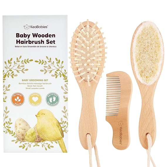 Baby Hair Brush Natural Wooden Cradle Cap Brush with
