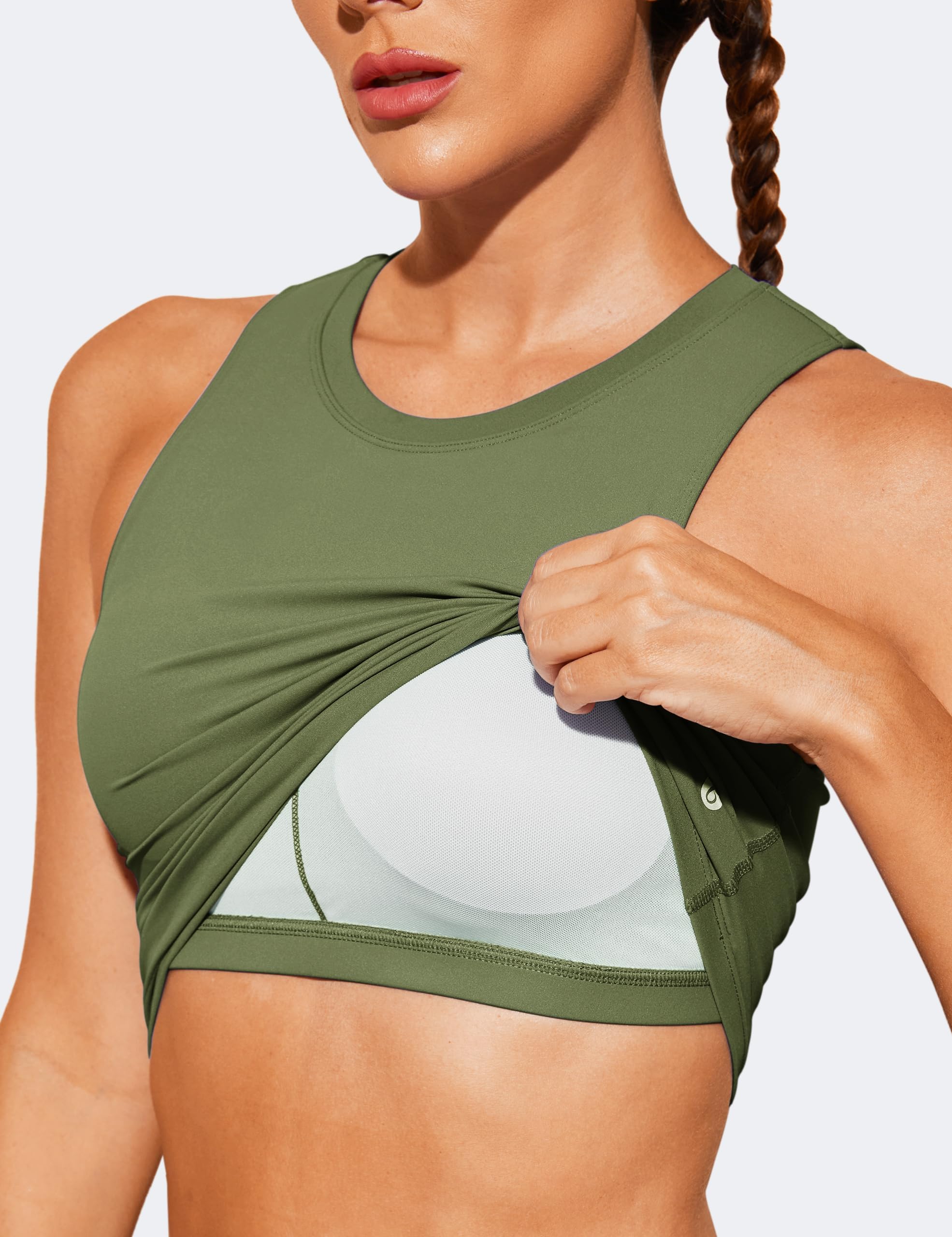 BAYDI Nudi Reggiseno sportivo da donna senza buegel Bustier rimovibile Crop Top Top Top Alta Chiusura Yoga Fitness Soft Bra