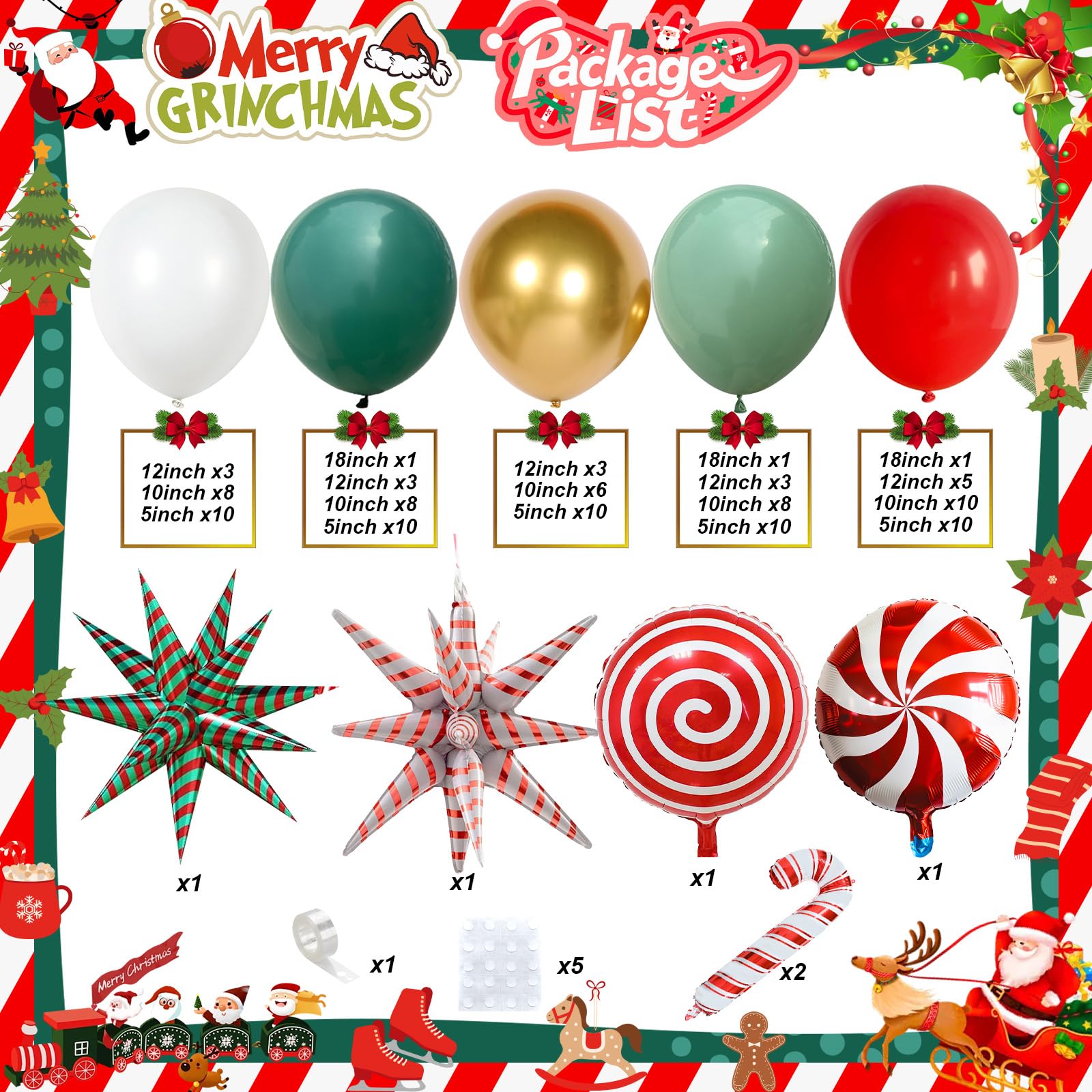 Christmas Balloon Arch Kit - Image 3