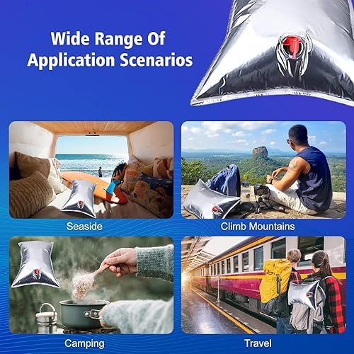 Miniatura 6 de Contenedores de almacenamiento de agua de 32 galones sin BPA, tanque de transporte de agua de emergencia congelable de 12 pulgadas y 2.6 galones,