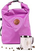 Vista 3 de Wilderdog Bolsa para perros - Resistente al agua, portador de croquetas portátil y taza de acero inoxidable - Azul Pacífico