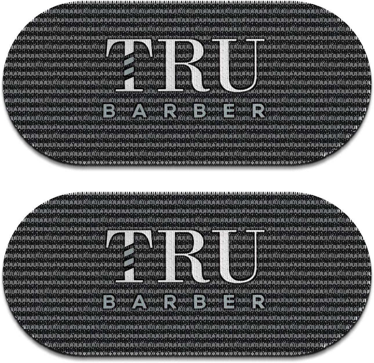 TRU BARBER Hair Grippers® for Men and Women 2pcs - Salon and Barber, Hair Clips for Styling, Sectioning, Cutting and Coloring, Nonslip Grips, Hair holder (Black/White)