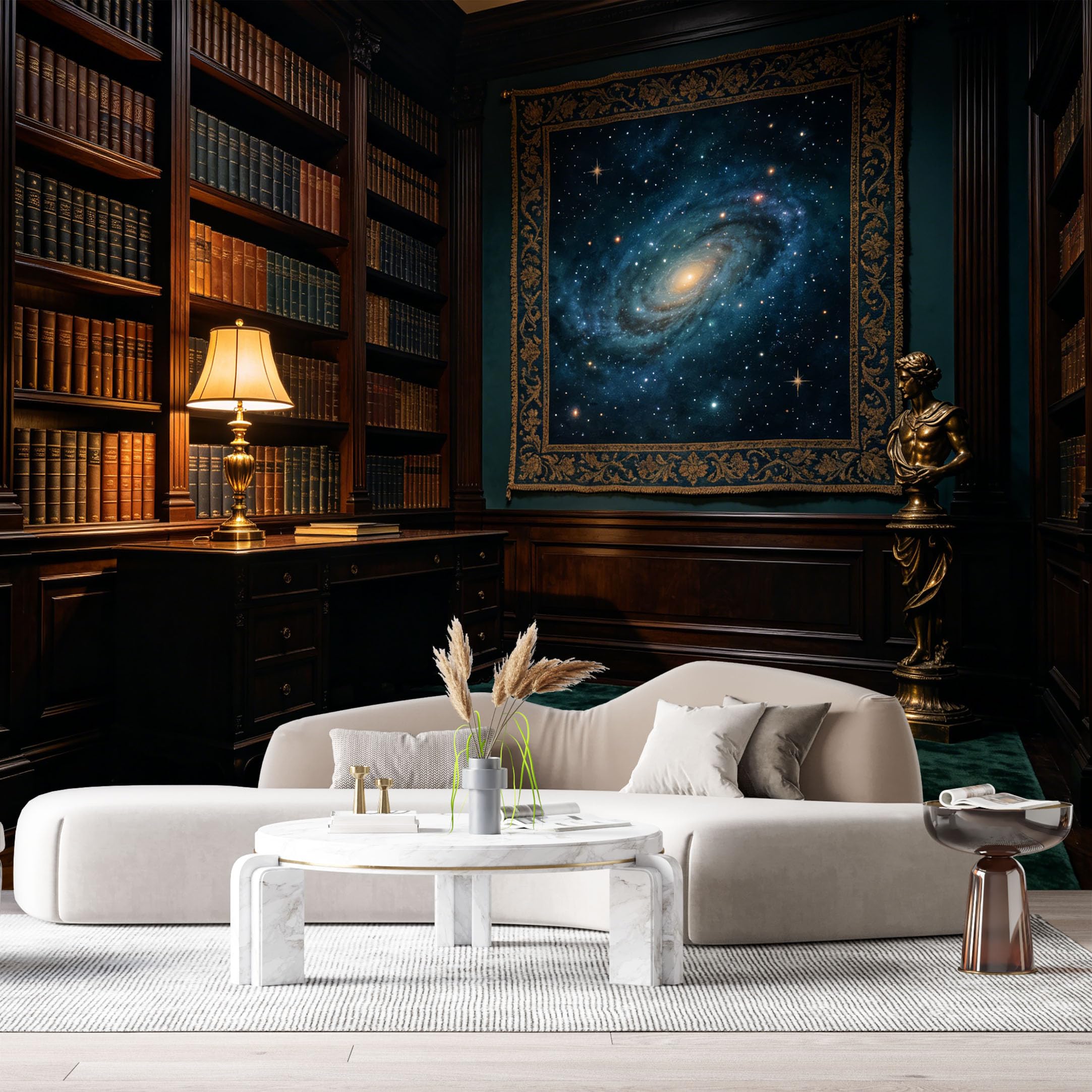 Custom Size Wall Murals Galaxy Abstract Starry Sky Oil Painting Cosmic Space SelfAdhesive Wall Fabric Removable Large Wallpaper for Photo Living Room