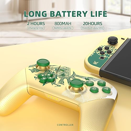 Miniatura 5 de Switch Pro Controller, Wireless Switch Controllers with Carrying Storage Case, Upgraded Gamepad Switch Remote Replacement for Switch Controller