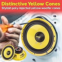 Vista 12 de Pyle Sistema de altavoces de componentes personalizados de 2 vías, 6.5 pulgadas, 400 vatios, con cesta de plástico electrochapado, envolvente