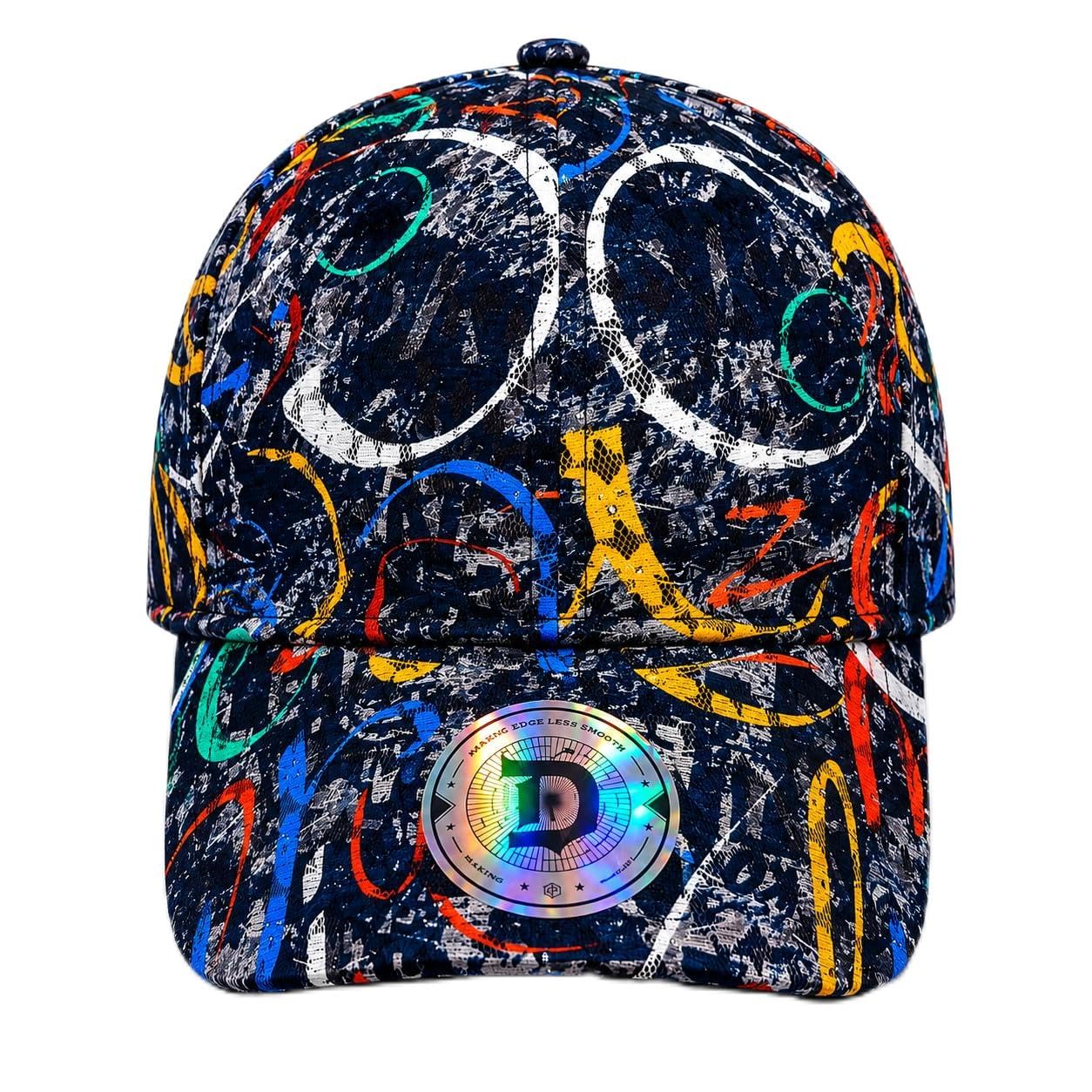 Doodays Graffiti Print Baseball Cap, Multicolour, Adjustable Strap, Street Style, Unisex-image-24