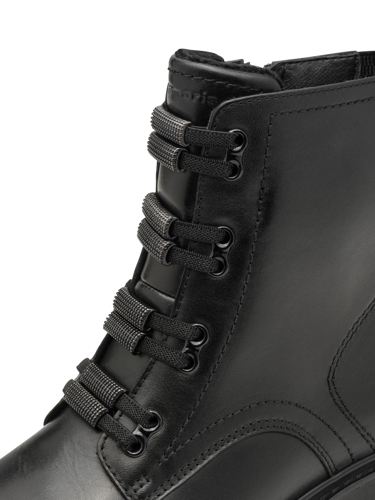 Tamaris Botas Planas de Media Longitud para Mujer, Color Negro, Talla 38 EU, Negro, 38 EU
