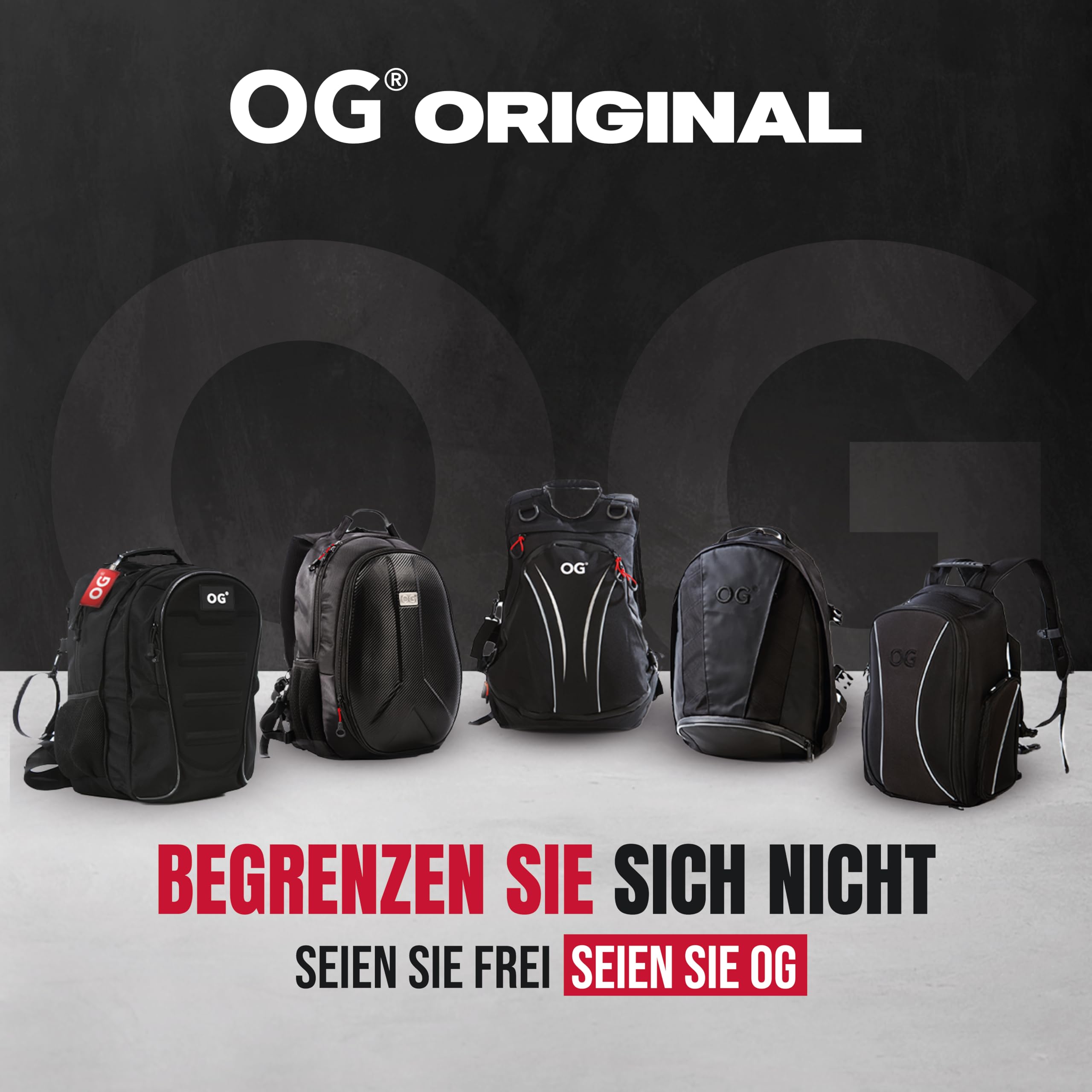 OG Original Motorrad Rucksack GO Schwarz Wasserdicht, 20L, Motorradhelm-Tasche, Helm-Trageriemen, Biking, Mann, Laptop-Fach, Reflektierend, Anti-Diebstahl