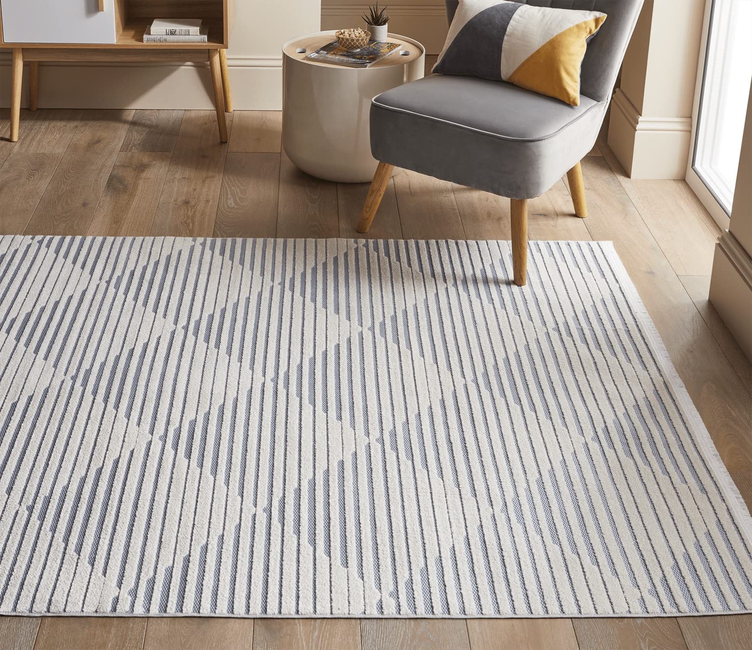 Lord of Rugs Jazz Indoor Outdoor Rug for Modern Garden Patio Kitchen Bedroom Balcony Living Room Conservatory Trellis Carpet Quality Cosy Flatweave Area Rug JAZ08 Blue X-Large 190x290 cm (6'4"x9'6") โ image 1