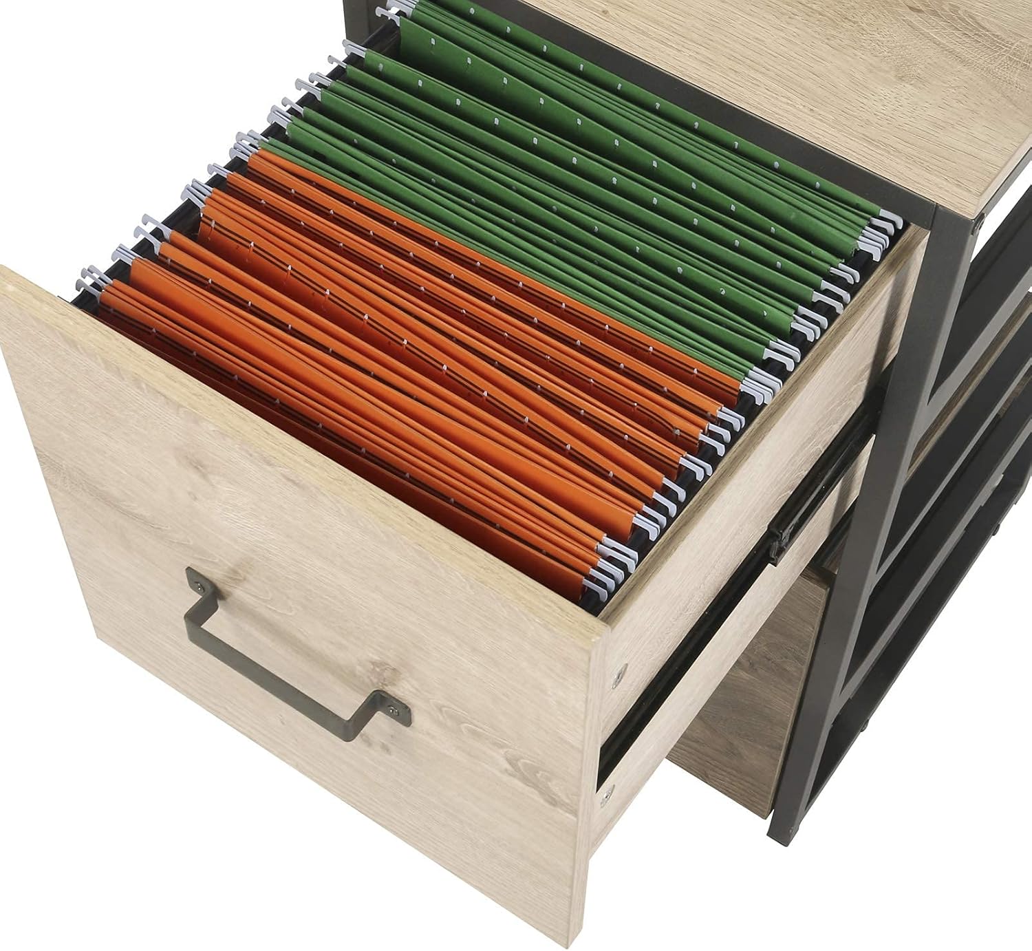 GREATMEET 2 Drawers File Cabinet, Wood File Cabinet for Letter Size Files, 15.7" D Vertical File Cabinet for Home Office,Disassemble,Brown and Walnut(2 Drawer Wood) : Office Products