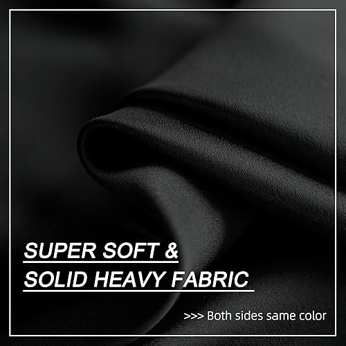 Miniatura 6 de Cortina plisada negra de bloqueo de luz de 108 pulgadas de largo para dormitorio - Drape plisado extra largo con aislamiento térmico para sala de