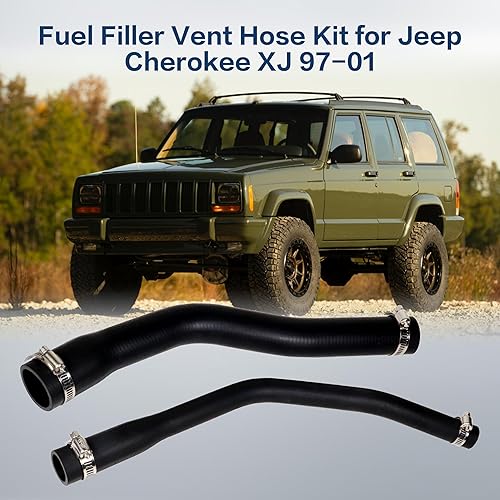 Miniatura 12 de Kit de llenado de combustible y manguera de ventilación para Jeep Wrangler YJ 1987-1995 con tanque de plástico de 20 galones que reemplaza 52040079