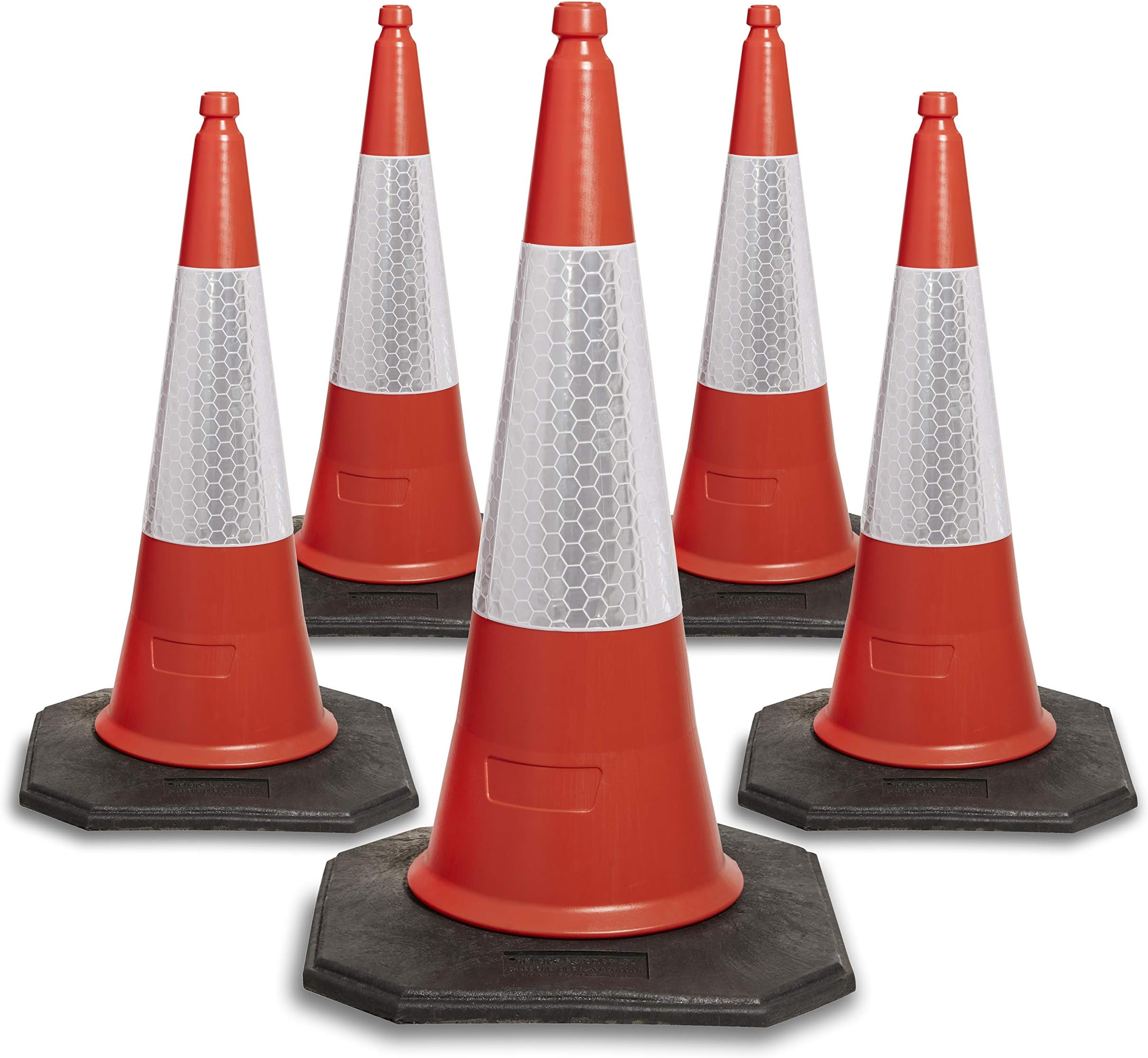 Pack of 5 Red traffic cones 750mm by innovatus
