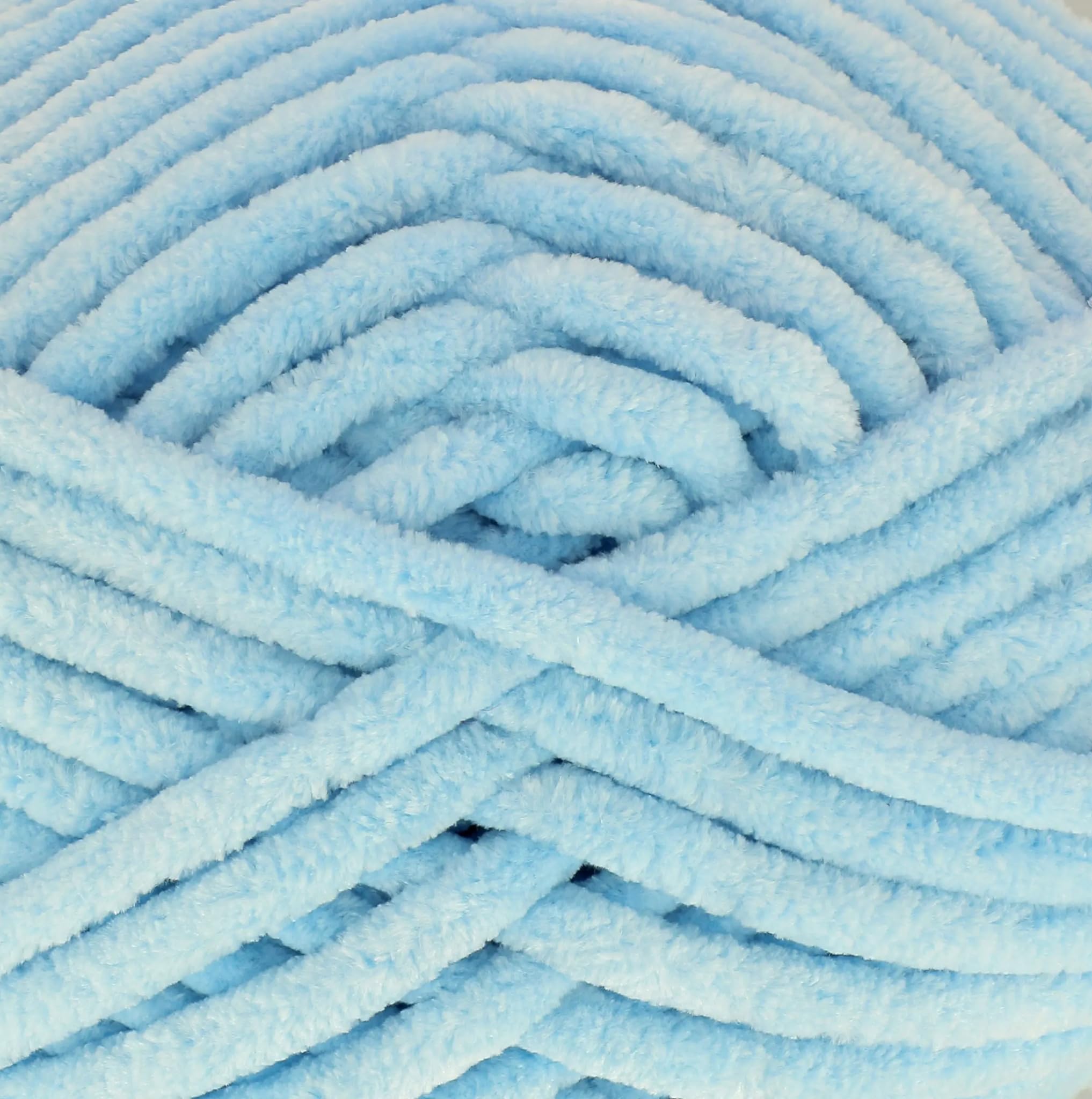 King Cole Super Chunky Yummy 100g - 100% Polyester Knitting Crochet Yarn (Baby Blue 4876)