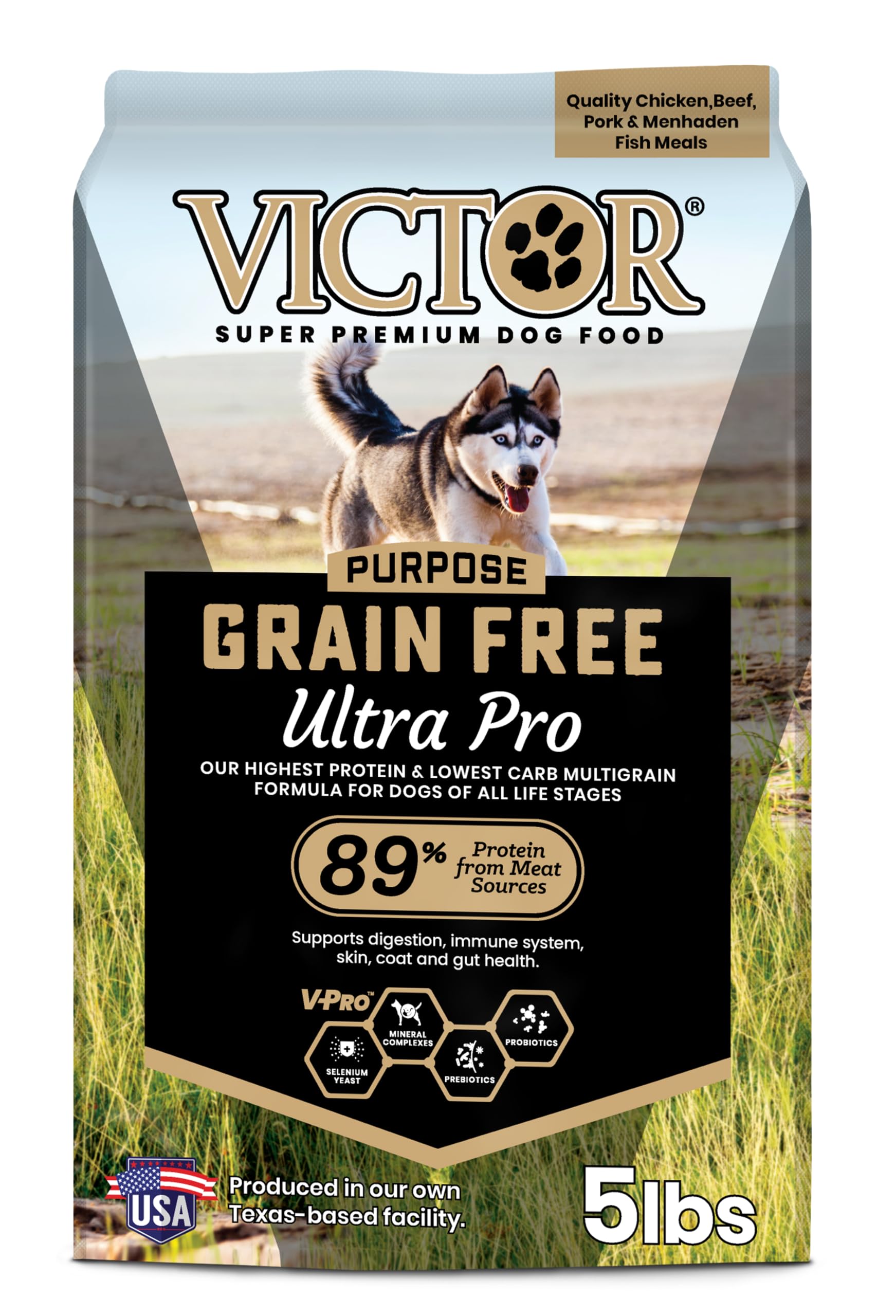 VICTOR Super Premium Dog Food – Grain Free Ultra Pro Kibble – High Protein, Low Carb for Active Dogs – 42% Protein Kibble for Sporting Dogs of All