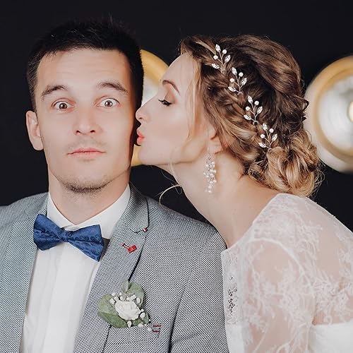 Miniatura 6 de 12 horquillas de cristal para novia, boda, perlas de diamantes de imitación, accesorios para el cabello de boda, accesorios para el cabello de