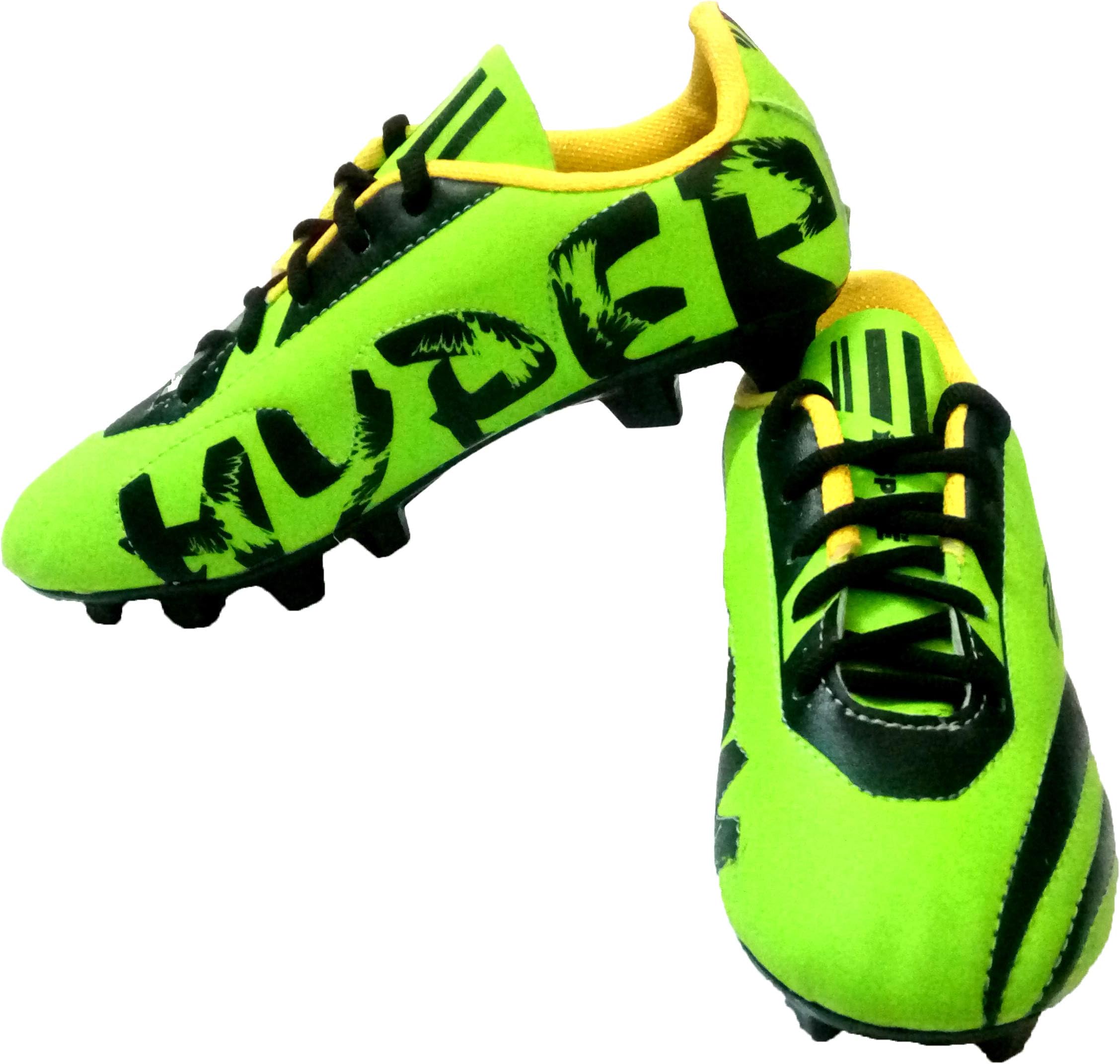 Optimus® FX 73 Inspire Hyper Venom Football Studs Cricket Studs Running Studs Synthetic Leather Shoes with PU Sole - Size 5 Green