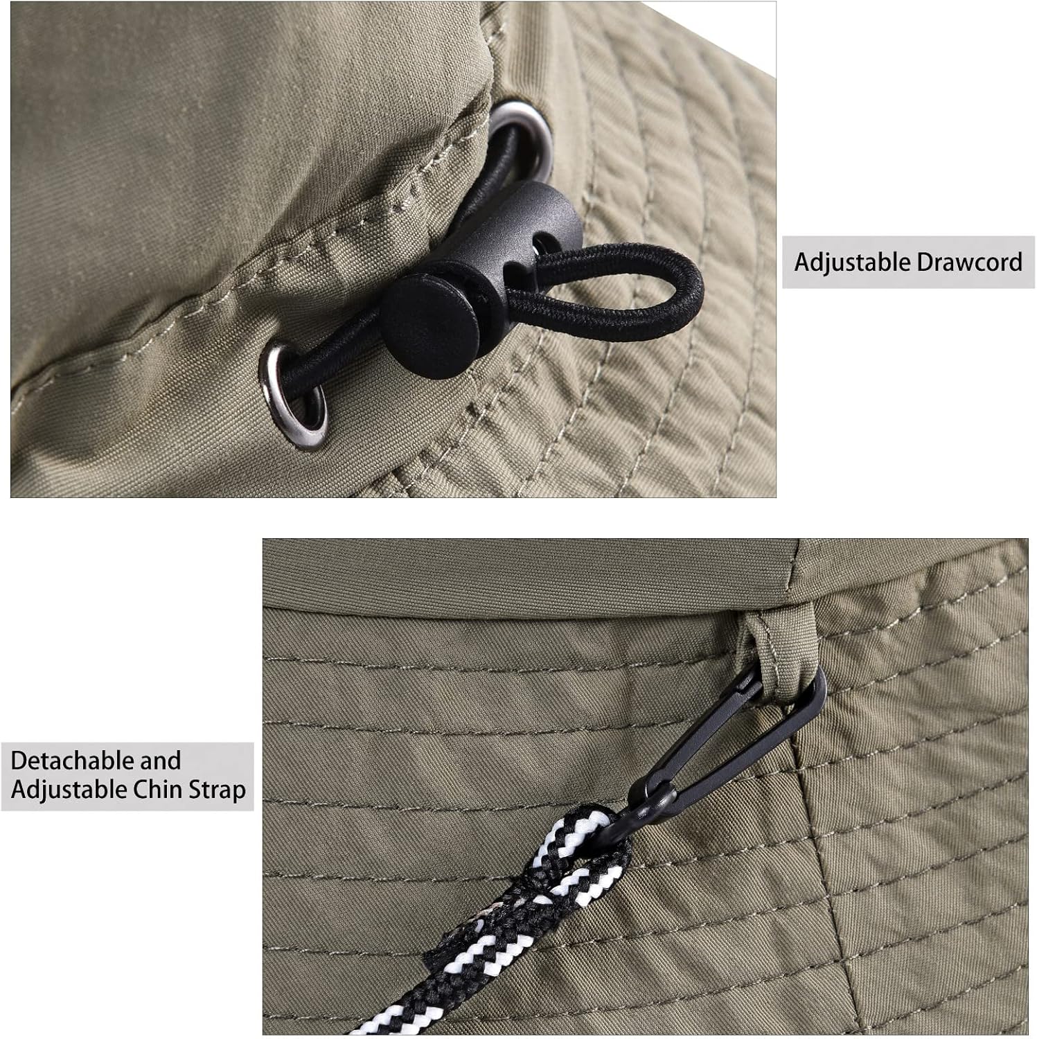 FEICUI Men Women Outdoor Bucket Hat Quick Dry Packable UV Protection Boonie Sun Hat - Image 4