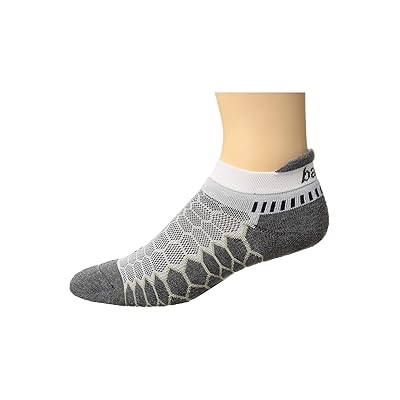 balega Silver Crew Cut Socks Shoes White/Grey