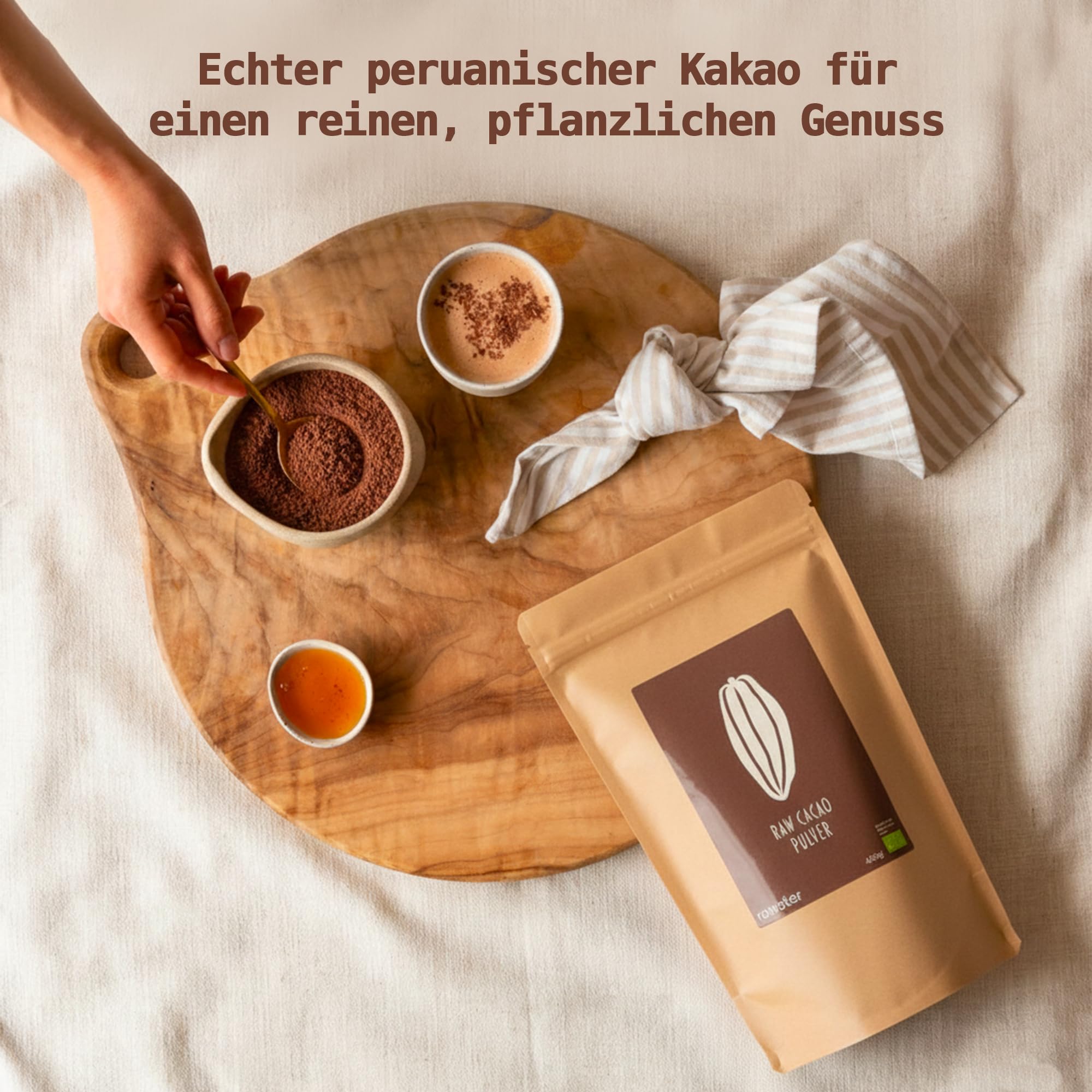 Cacao crudo biologico non zuccherato in polvere dal Perù | 100% naturale | Cacao crudo in polvere… (400 g)