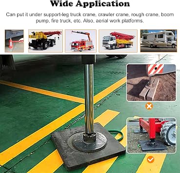 High Density Heavy Duty Outrigger Jack Pad 12 16 20 24 28 Inch, Commercial Large RV Leveling Blocks Crane Trailer Bucket Trucks Tows Outrigger Pads, Square Stabilizer Legs Mats