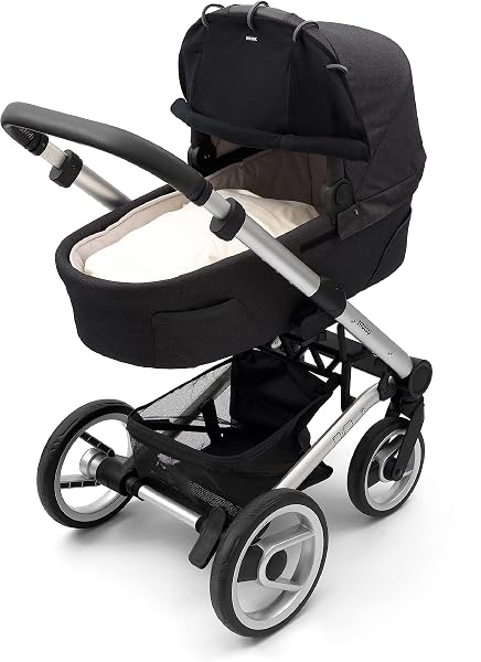 Dooky Sunshade for Baby Car Seat/ Pram/ Stroller/ Pushchair, Universal Fit, Protects from Sun, Wind and Light Rain, UPF 50+ UV Protection, Easy to Install and Wash, Plain Black - 5