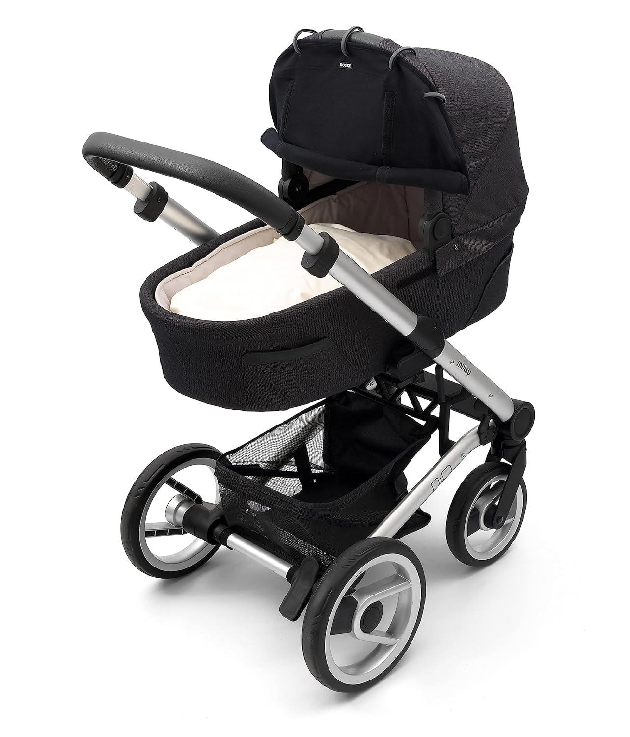 Dooky Sun Shade, Universal Fit for Carriers Strollers Pushchairs, Plain Black