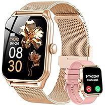 Smartwatch Donna, 1,91″ HD Orologio Smartwatch Donna con Chiamate Bluetooth, 120+ Modalità Sport, Monitoraggio Salute 24, 7, Impermeabile IP68, Fitness Tracker Compatibile con Android e iOS, Oro rosa