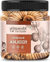 HIMANSHI HERBALS Dried Afghani Anjeer | Figs Ajnir | Rich source of Fibre Calcium & Iron | Low in calories and Fat Free | Non-GMO Dried Figs | Afghani Anjeer | 250gm