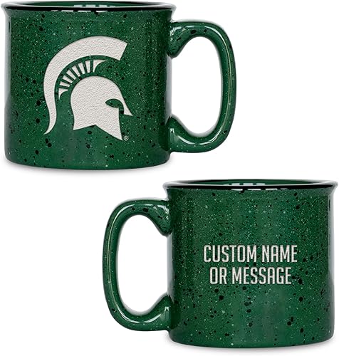 Miniatura 319 de Rico Industries NCAA Utah Utes - Taza de café personalizada de 12 onzas con logotipo grabado con láser profundo, taza de cerámica para acampar con