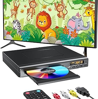 ELECTCOM(エレクトコム) DVDプレーヤー HDMI付きテレビ用 ミニDVDプレーヤー スマートテレビ用 リージョンフリーDVDプレーヤー USB