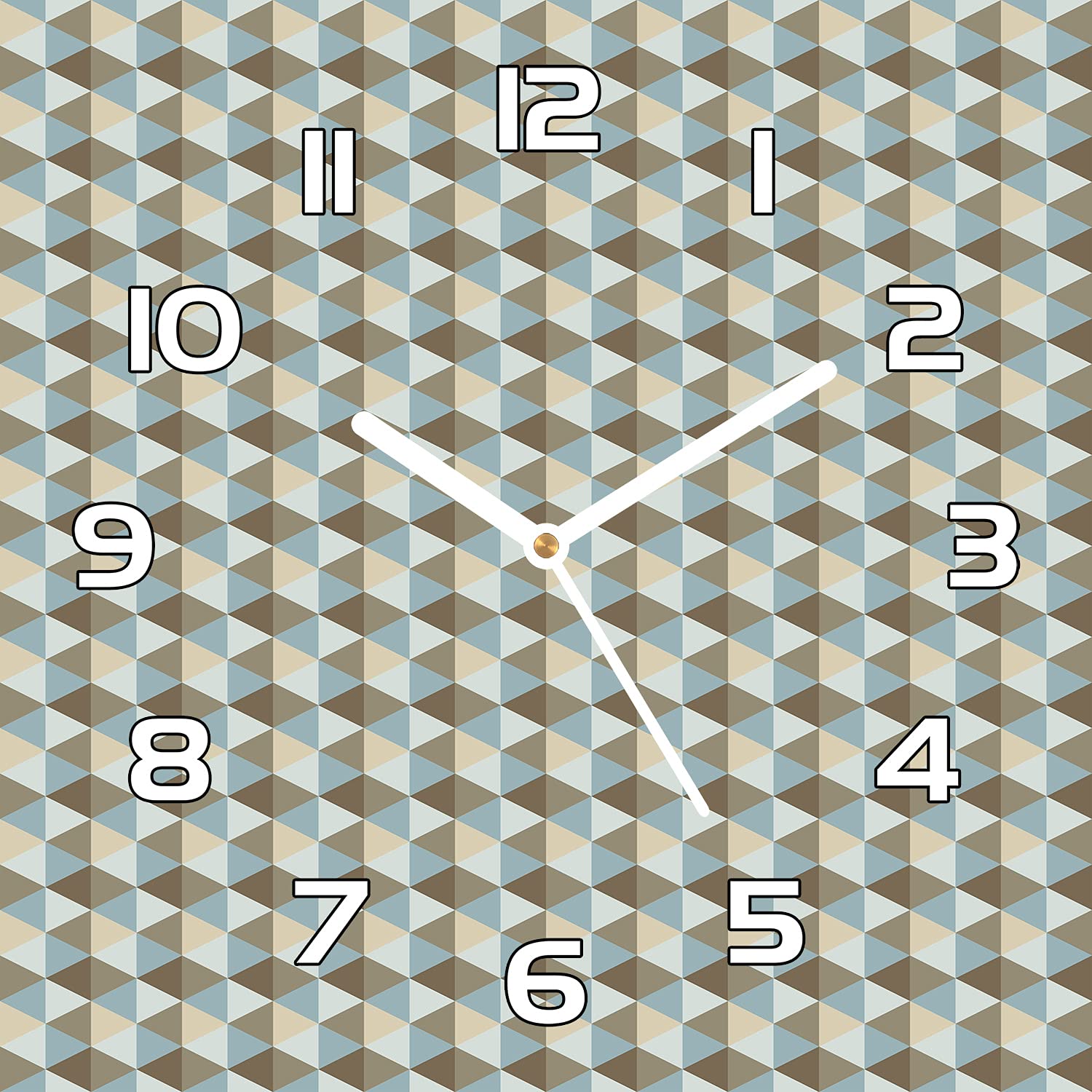 Horloge en verre cuisine salon - Pendule murale moderne 30x30 cm abstrait