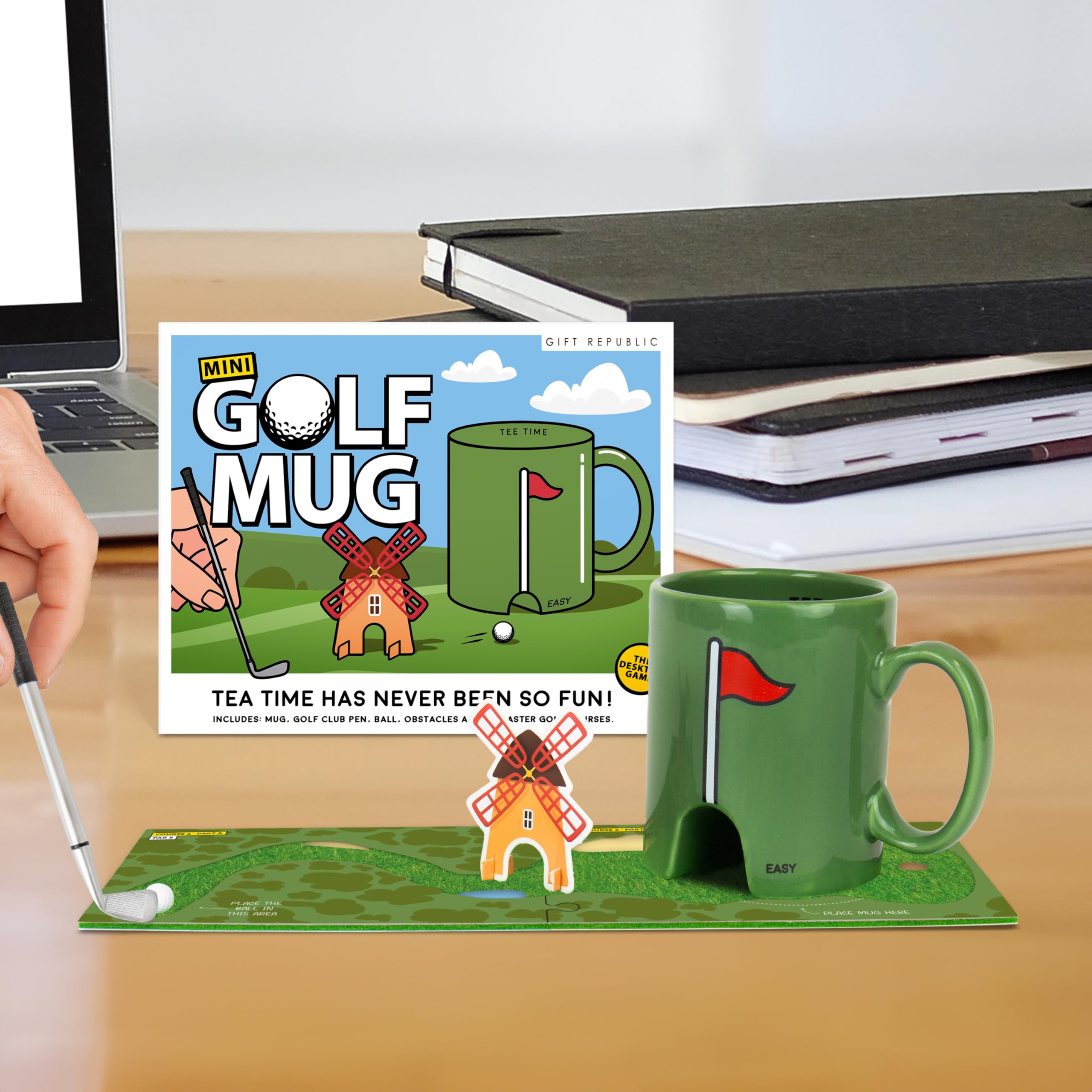 Gift Republic Ceramic Mini Golf Mug Green