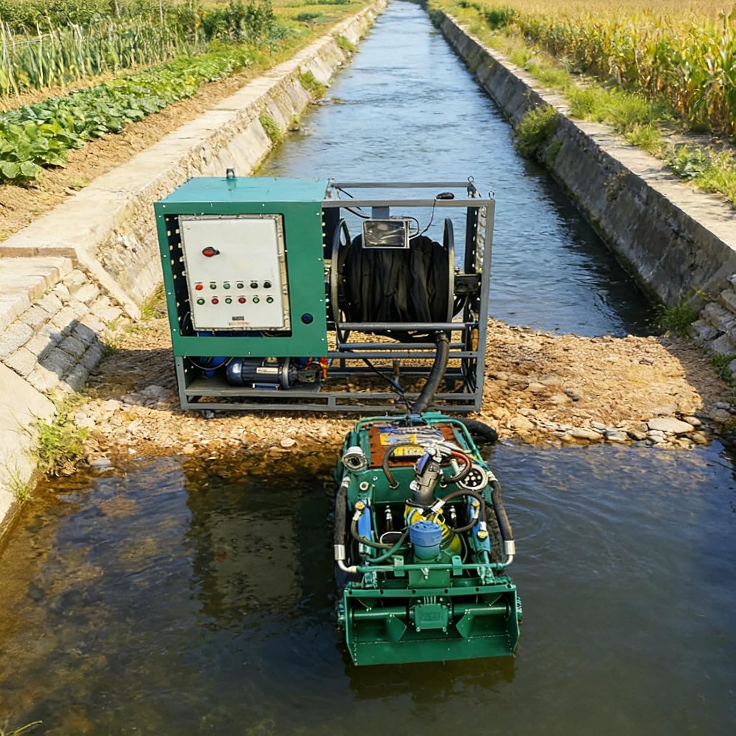 Heavy Duty Pipeline Cleaning Robot, Sewer Robot & Industrial Cleaning Robot – Continuous Operation Sludge Removal System