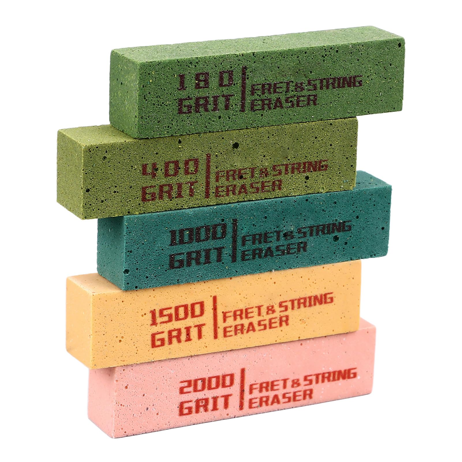 5 Pièces Gomme de Frette, Kit de Polissage de Touche Guitare Instrument de Musique Dépoussiéreur Brosse Outil de Nettoyage de Frette pour L'entretien de Réparation