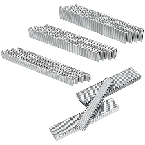 HW HAMWOO 4200 grapas de corona estrecha de calibre 18 de 1/4 pulgadas (1/2 pulgadas, 3/4 pulgadas, 1 pulgada) y clavos Brad (5/8 pulgadas, 1