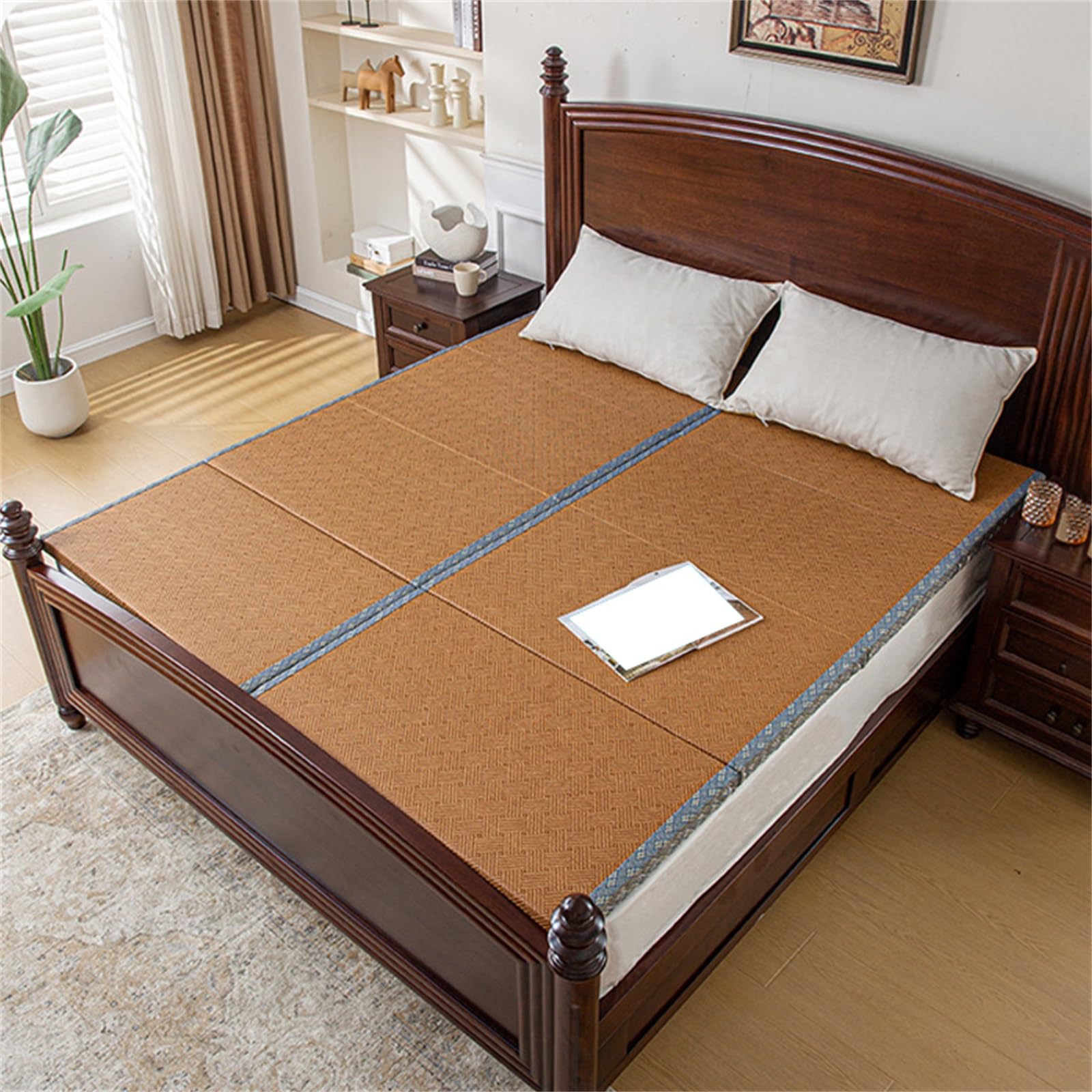 Colchón de futón japonés para suelo, plegable, enrollable, para dormitorios pequeños, parejas y noches de cine familiares, cómoda cama tatami para uso doméstico