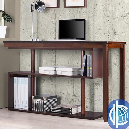 Miniatura 3 de International Caravan DF-104-DBK-IC - Mueble de escritorio con diseño de Virginia II, Madera, Espresso clásico