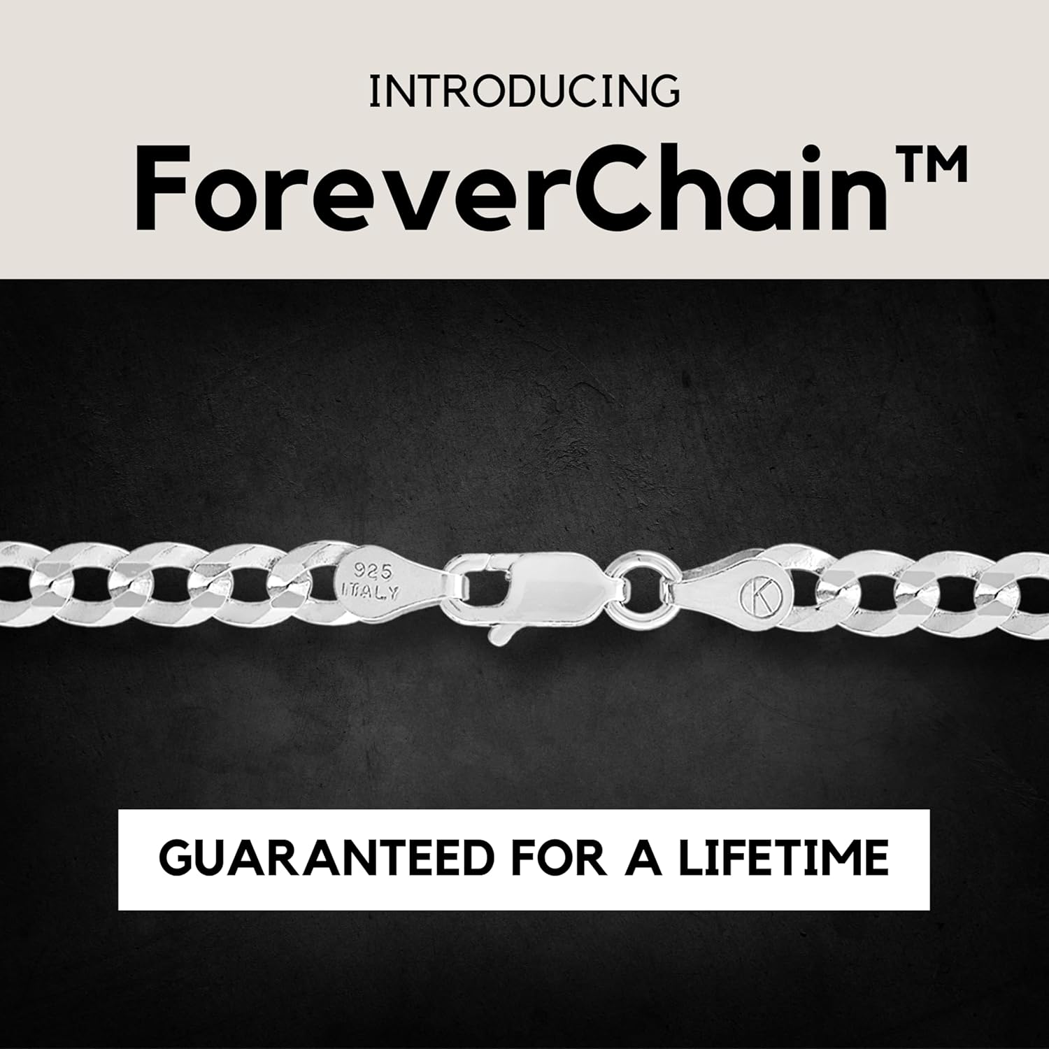 KISPER Mens Sold 925 Sterling Silver Bracelet - 5mm Cuban Link Curb Chain & Figaro Link Bracelets for Men - Sizes 6.5,7,8,9 Inch - Image 3