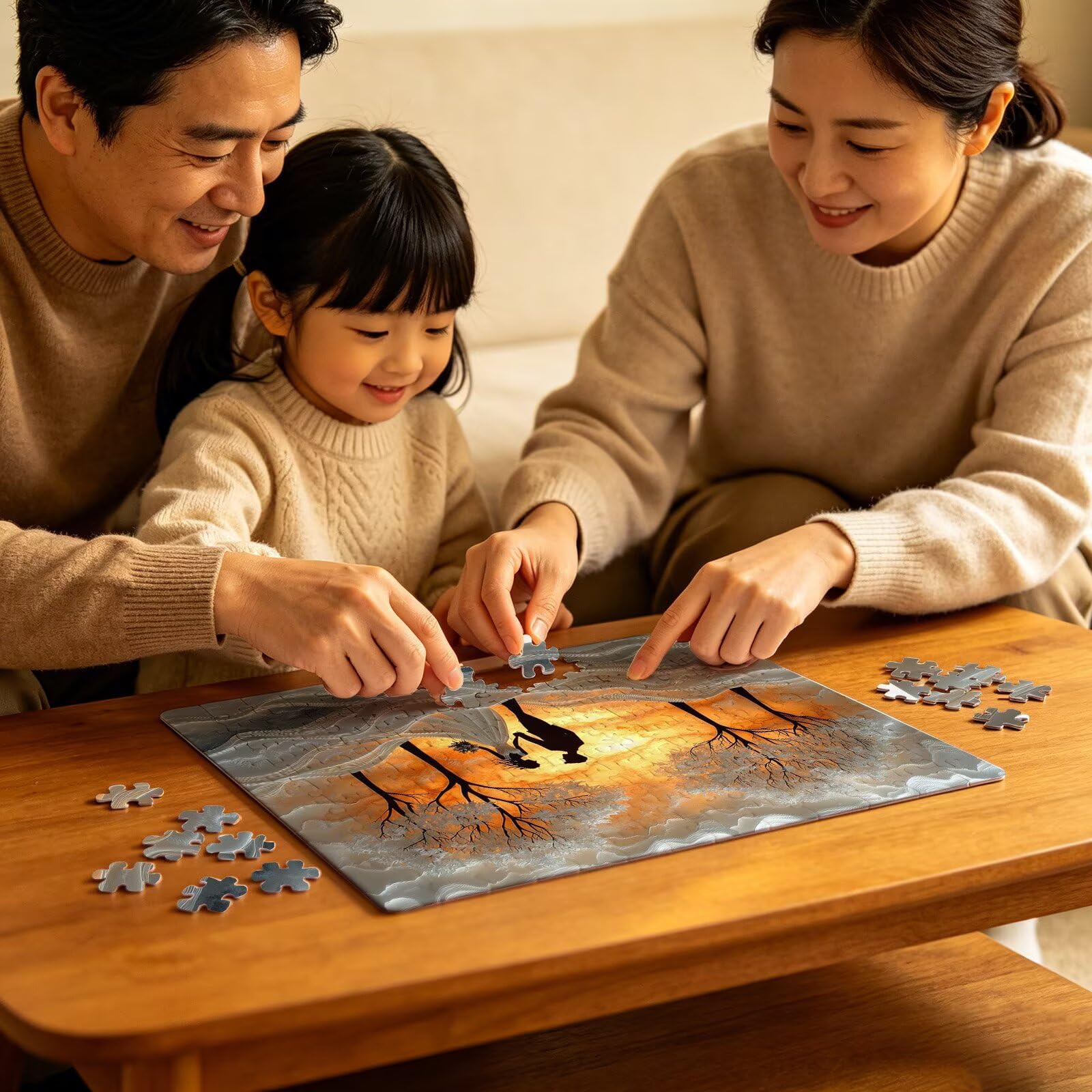 Puzzle astratto coppie, Puzzle Adulti 3000 pezzi, Puzzles Legno con Squisita Scatola di Imballaggio, Rompicapo per Esperti con Incastro Perfetto, Stampa Alta Definizione, Regalo per Adulti W3H-668