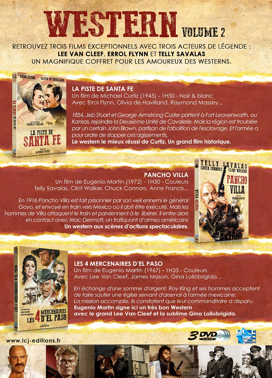 Coffret Western Vol. 2 - 3 Films Légendaires