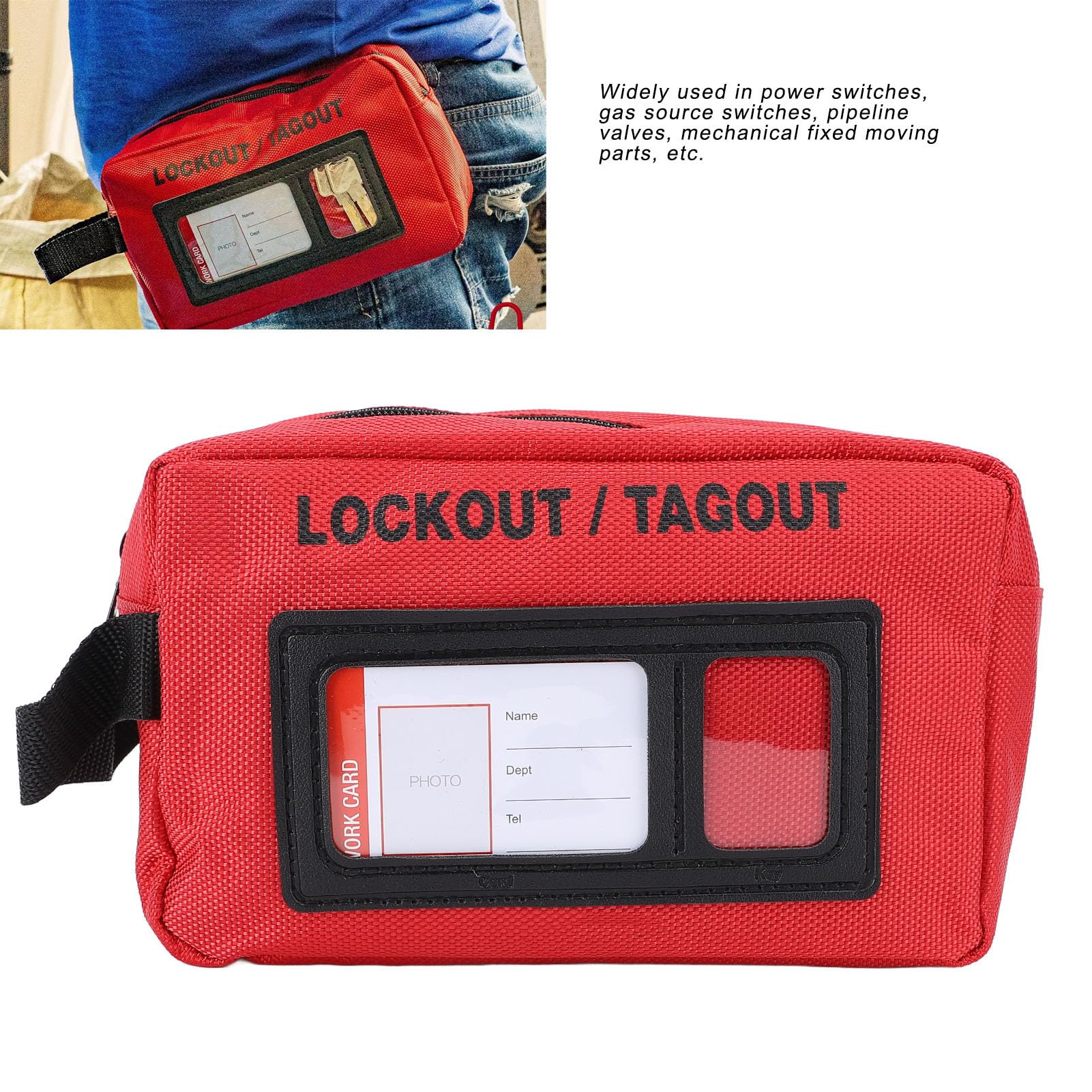 Kit de etiquetado de bloqueo, resistente a impactos, antimanipulación, kit de etiquetado de bloqueo de seguridad eléctrica con cerraduras seguras para seguridad en el lugar de
