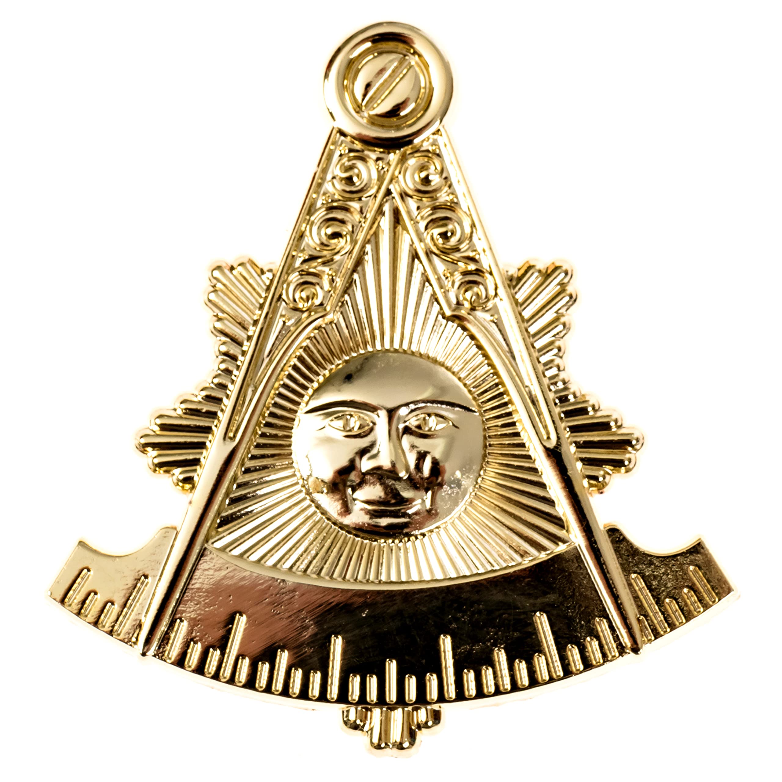 Emblema masónico para automóvil Past Master medalla en oro de 2 pulgadas 2