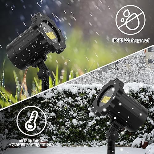 Miniatura 4 de Proyector de luces de Navidad para exteriores, luces de proyector láser de Navidad impermeables con control remoto, decoraciones de focos de Navidad