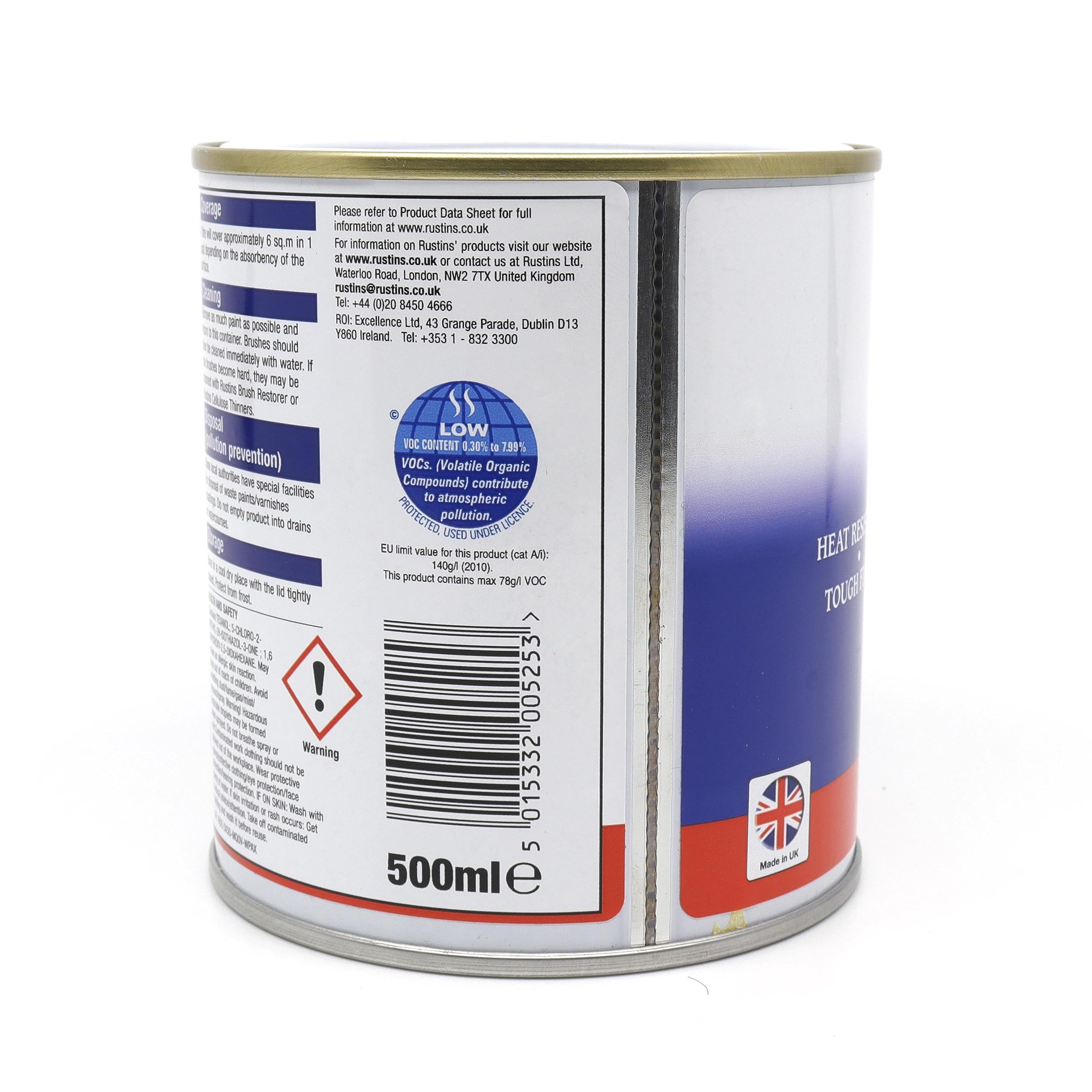 RUSTINS Quick Drying Radiator Enamel Satin - Grey 500ml - Durable, Long-Lasting Finish for Radiators That Stands the Test of Time - Image 4